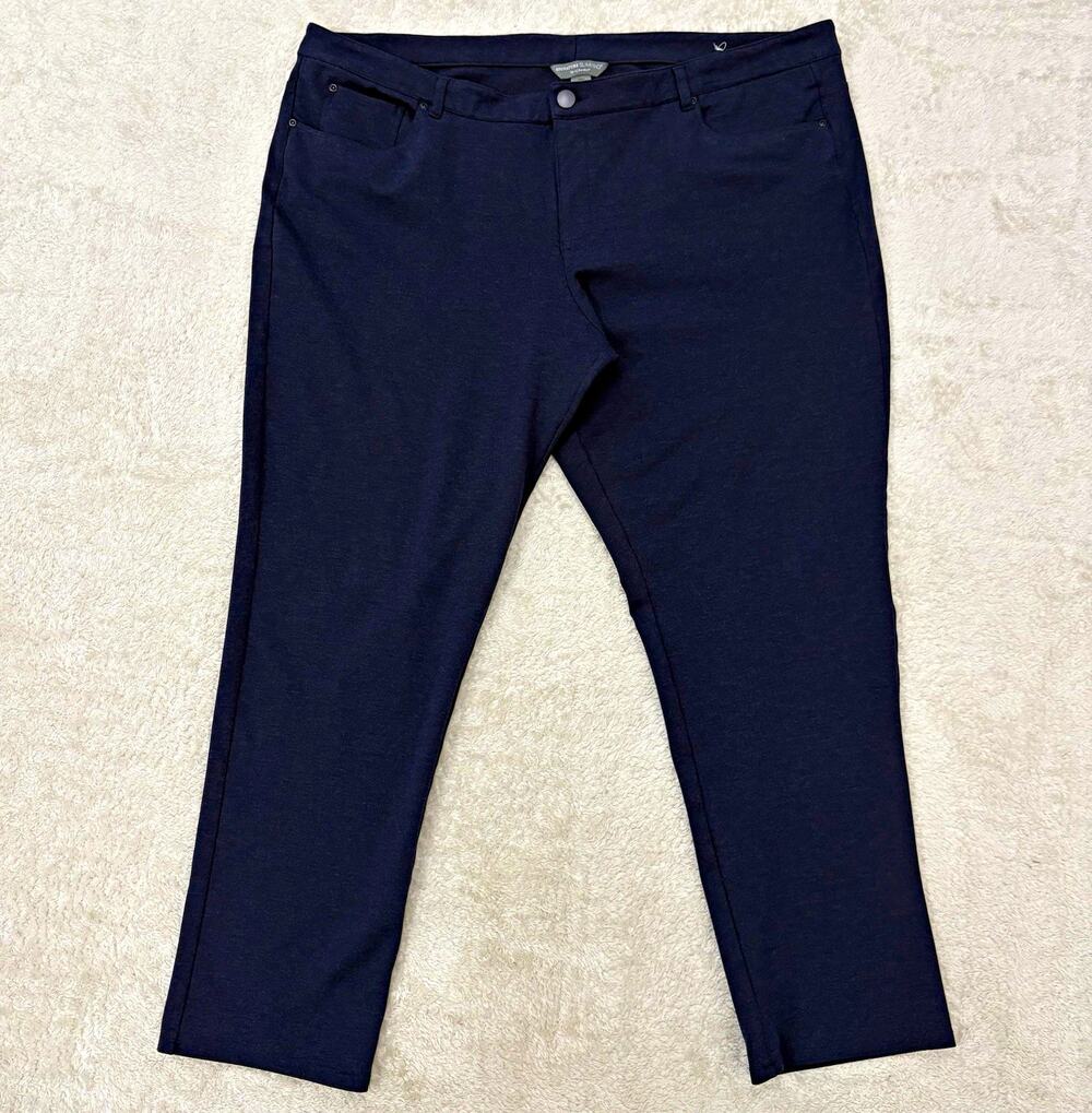 Old Navy OG Chino Pants Women’s 3X Blue High Rise Elastic Waist Cropped